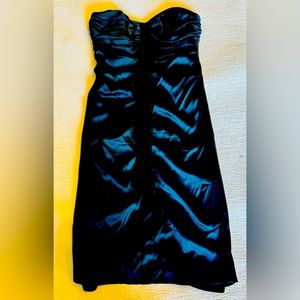 Strapless black silk Nicole Miller dress